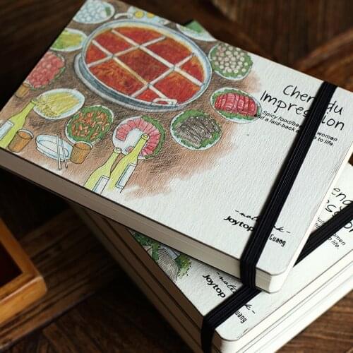 Creative City Impression Notebook Fashion 288 Sheets Paper Sketchbook Notepad for Printing Drawing Graffiti Gift Stationery