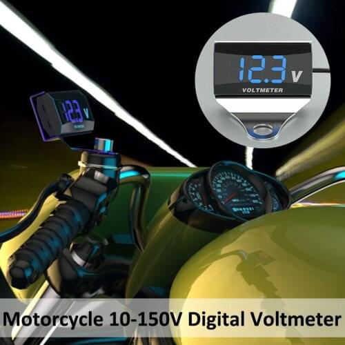 Newest DC 10-150V Motorcycle Voltmeter Digital LED Voltage Meter High Quality Motorcycles Voltage Monitor Gauge