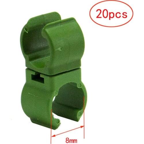 Garden Orchard Adjustable Plant stake connectors Flower Rattan Plastic Buckle,Set of 20pcs 8mm