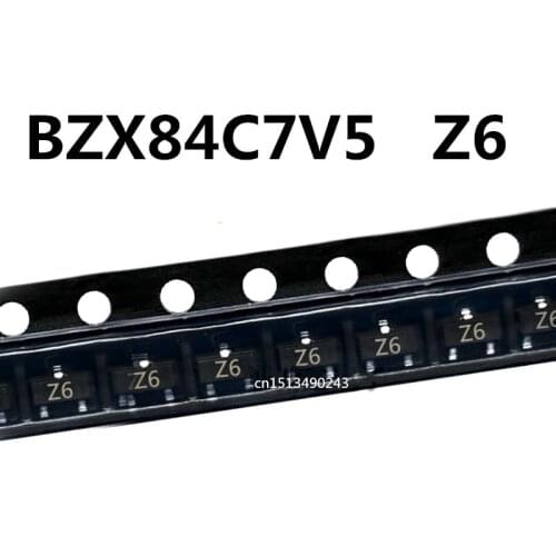 Original 100pcs/ BZX84C7V5 Z6 7.5V SOT23
