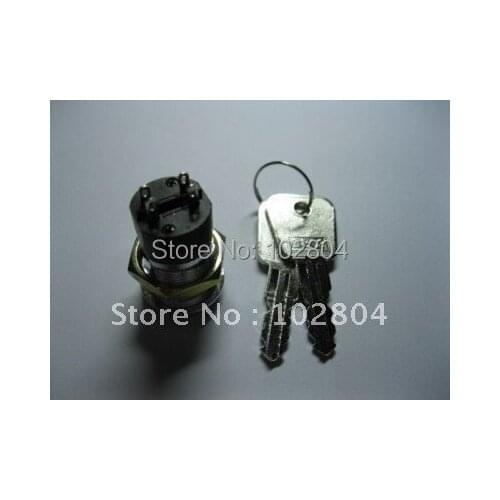 Key Ignition Switch ON/OFF Lock Switch with Plastic Handle, K28 2NO-2NC 50 Pcs Per Lot