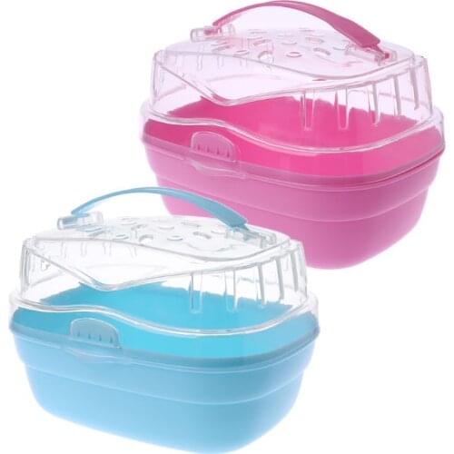 Hamster Cage Pet Outdoor Carrier Portable Small Animal Go Out Box HX6D