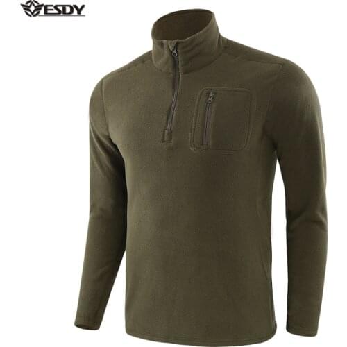 ESDY US Military Winter Thermal Fleece Tactical Jacket Men Outdoors Sports Hooded Coat Softshell Hiking Outdoor Army Jackets