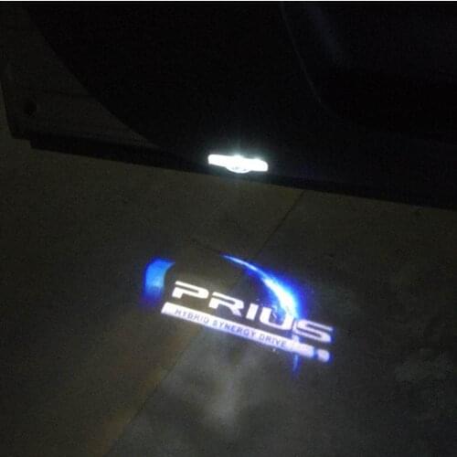 2pcs Car Door Light LED Pattern Ghost Laser Projector Lamps Car Door Welcome Light For Toyota Prius Car Accessories Decor Gadget