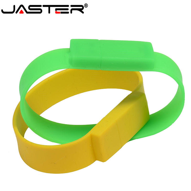 JASTER 100% real capacity Silicone Bracelet Wrist Band pendrive 16GB 8GB USB 2.0 USB Flash Drive memory Stick U Disk Pendrives