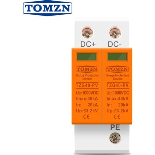 SPD DC 1000V 20KA~40KA House Surge Protector Protective Low-voltage Arrester Device