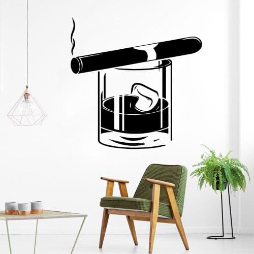 Smoke and Wine Vinyl Wallpaper Wall Sticker Wall Posters For Living Room Decoration Art Decor Wallpaper naklejki na sciane