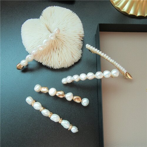 Vintage Baroque Hair Hairpin for Women Natural Pearl Hair Clips Girl Party Accessories