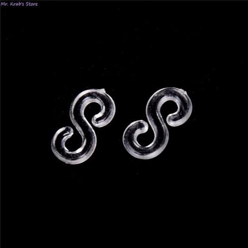 200PCS(10bags) Transparent S Clips for Loom Rubber Bands DIY Bracelet Loom Bands Accessories Diy S Clips Diy Loom Bands
