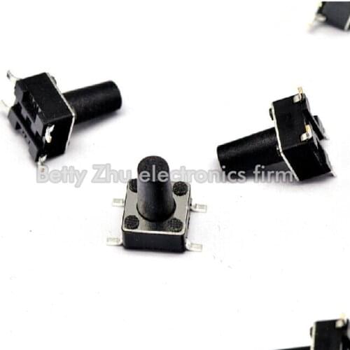 200PCS/LOT 6 * 6 * 10MM 4-pin SMD Tact Switch Micro / button switch
