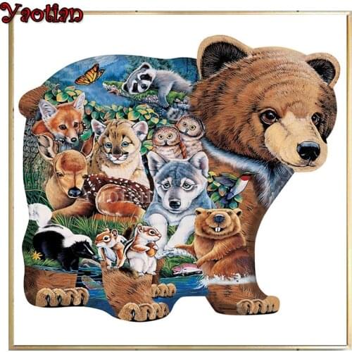 3D Diamond Embroidery Panda/Deer/Squirrel Diamond Mosaic Picture Rhinestones Diamond Painting Full Square 2021 New Year Gifts