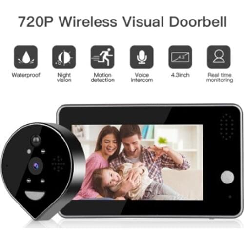 4.3 Inch Wireless WIFI Doorbell Long Time Standby Video Door Phone