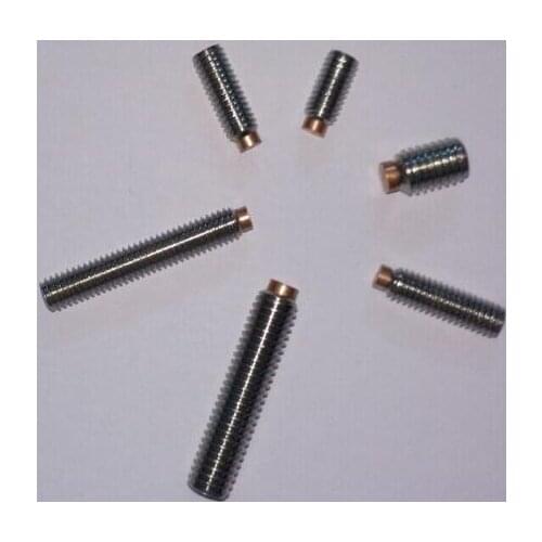 4pcs M6 set screw inner hexagon socket bolts copper cylinder end male screw stainless steel 6mm-52mm length