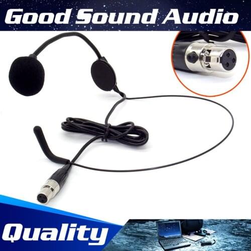 5Pcs Mini XLR 3 Pin TA3F Plug Earhook Headworn Headset Microphone Headmounted Mic Microfono Microfone For SAMSON Wireless System
