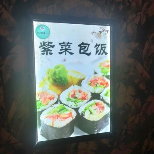 5PCS Ultra Slim Black Aluminum Snap Frame A2 LED Illuminated Menu Light Box Signs For Restaurant