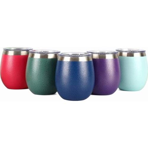 50pcs 8oz Wine Tumbler fashion Egg Cups Stainless Steel Wine Glasses Beer Tea Coffee mugs Vacuum Insulated wine glass