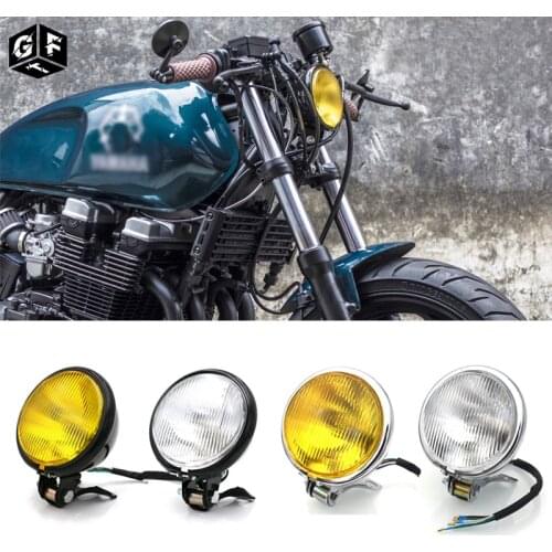 Motorcycle Accessories Retro 5" Headlight Front Lamp Phare Chopper Moto Lamp Cafe Racer Custom Bobber Chopper Headlight