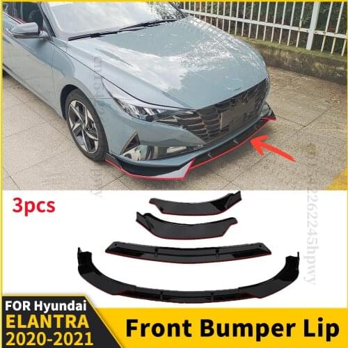 Front Bumper Lip Chin Tuning Accessories Diffuser Spoiler Body Kit Facelift Exterior Splitter Part For Hyundai Elantra 2020 2021