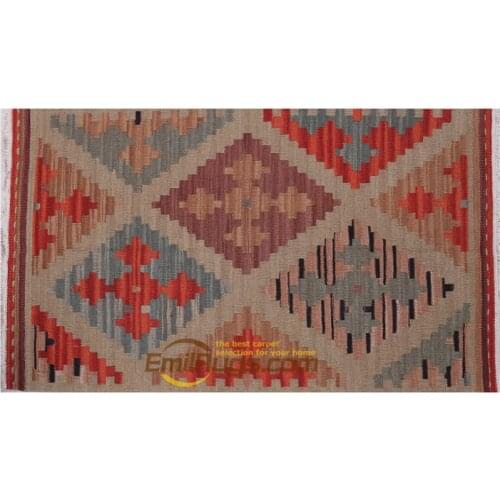 Alfombra Kilim Carpet Handmade Home Decore Geometric Carpet Bedroom Natural Sheep Wool