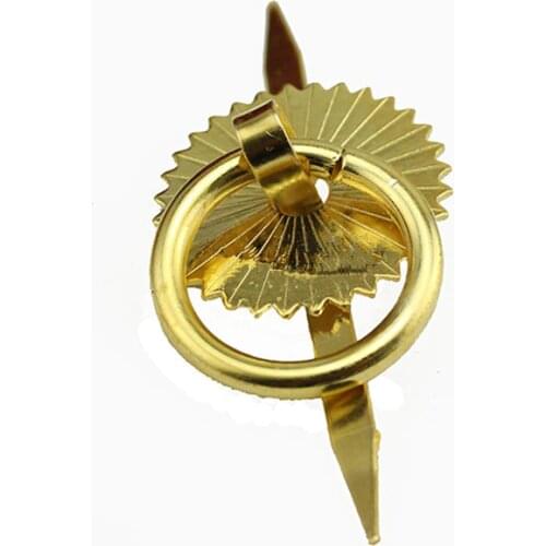 Antique Yellow/Gold Cabinet Knobs and Handles Furniture Knobs Kitchen Drawer Cupboard Ring Pull Handles Furniture Fittings,2Pcs