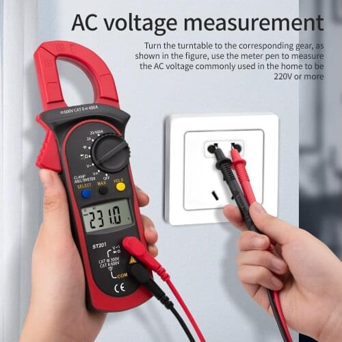 ANENG ST201 Digital Clamp Multimeter Resistance ohm Tester AC DC Clamp Ammeter Transistor Testers Voltmeter d Contact lcr meter
