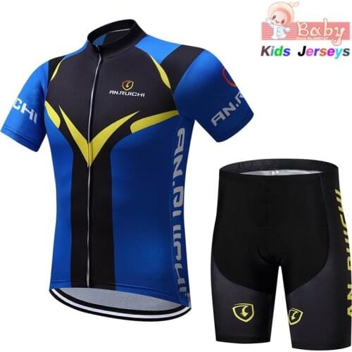 2020 Children Bike Clothing Cool Summer Boys Cycling Jersey Shorts 3D Gel Padded Breathable Quick Dry Pro Girl Kid Cycling Suits