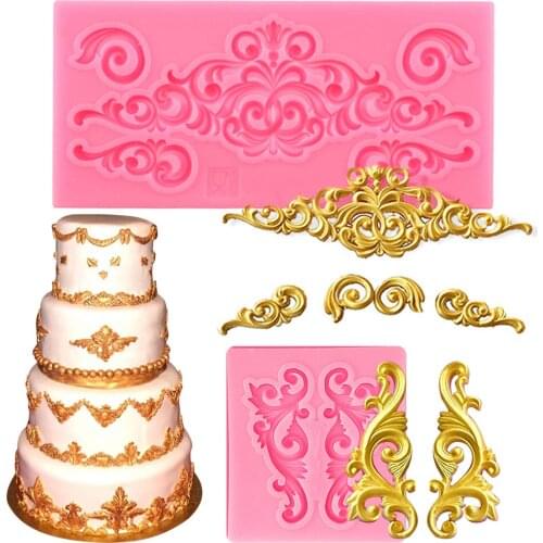 European relief pattern Wedding Cake Decorating Tools DIY Baking Fondant Silicone Mold Candle Soap Resin Clay Molds