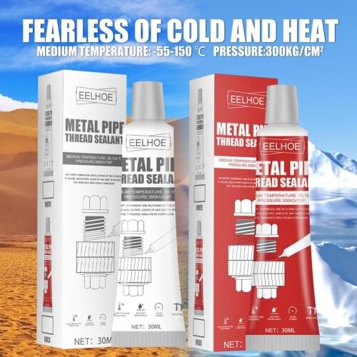 30ml Metal Pipe Thread Sealant Rustproof Seal Gum For Screw Water Pressure Pipeline High Temperature Resistant Thread Sealant