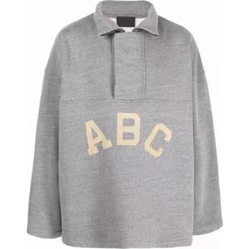 Grace Of God 7th Fallwinter Mens Plush Fleece Comfortable High Street Hip-Hop Sweater Boy Sweats