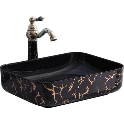 Ceramic Table Basin Square Washbasin Balcony Basin Bathroom Wash Basin Household Wash Basin