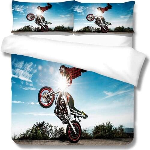 Home Textile 3D Bedding Set Motorcycle Duvet Cover Sets Boys Girls Comforter Covers King Queen Full Double Single Size