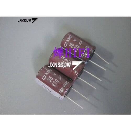 20PCS NIPPON KMG 35V470UF 10X16MM NCC long life electrolytic capacitor 470UF/35V CHEMI-CON 105 degrees 470uF 35V