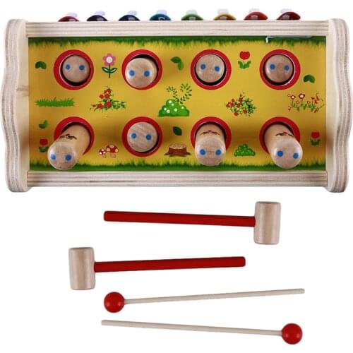 Creative Animal Themed Wooden Hamster Large Children Playing Table Playing Piano Musical Toy Puzzle childrens Toys