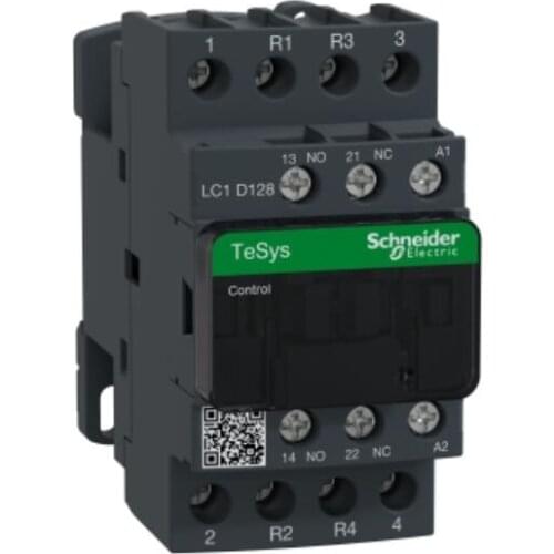 LC1D128 LC1D128Q7 LC1D128Q7C LC1-D128Q7C TeSys D contactor - 4P(2 NO + 2 NC) - AC-1 - = 440 V 25 A - 380 V AC coil