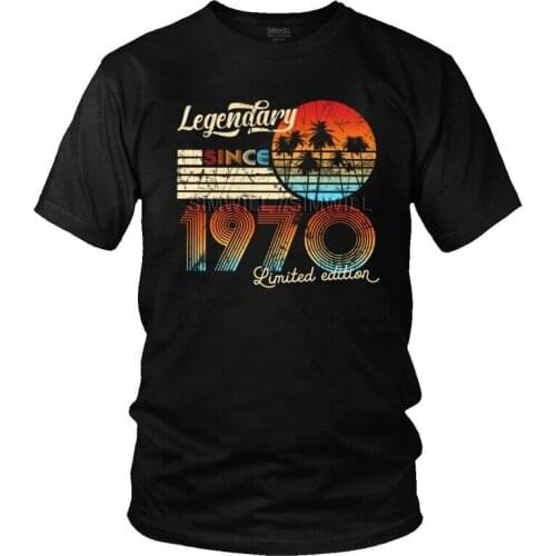 Legendary Since 1970 Limited Edition Tshirts Men Graphic Tee Tops Cotton T Shirt Short Sleeve Birthday T-shirt Gift Idea Merch