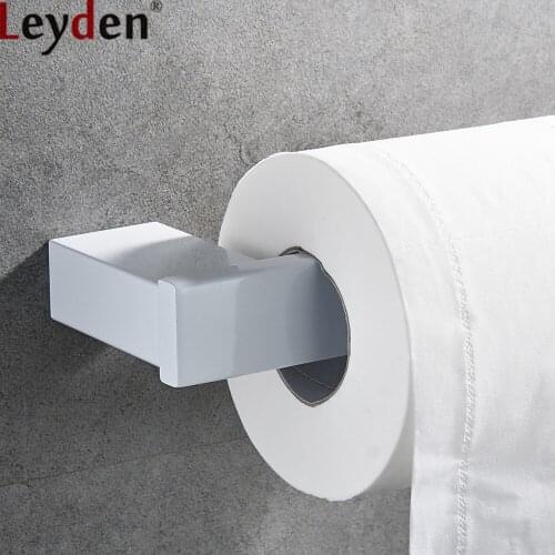Leyden Whitened Finish Stainless Steel Wall Mounted Toilet Paper Holder Lavatory Tissue Holder Roll Paper Holder Bath Hardware