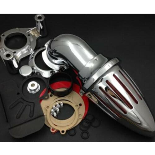 Motorcycle Bullet Aluminum Air Cleaner Intake Filter Kit For Harley Dyna Touring 2008-2012
