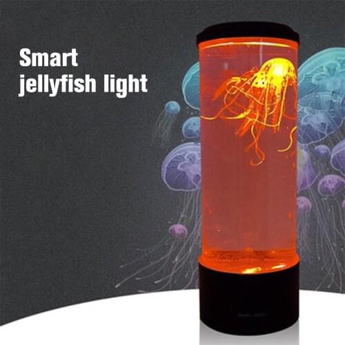 New LED Jellyfish Lamp Bedside Night Light Color Changing Aquarium Creative Led Lamp Relaxing Mood Multifunction Lamp Kids Gifts
