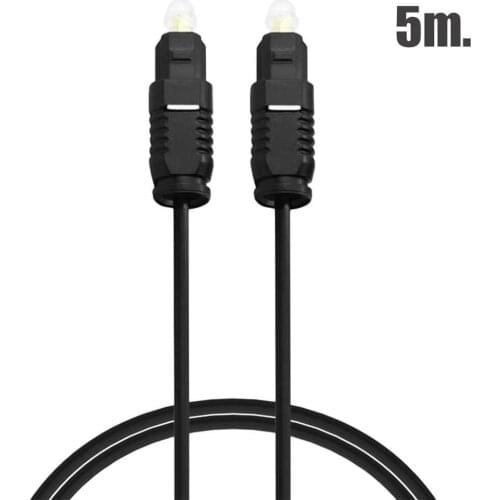 Optical Cable 5m Digital Audio Toslink Black Fibre Fiber Optic HIFI for Stereo Home Cinema Soundbar TV Xbox One 360 PS4