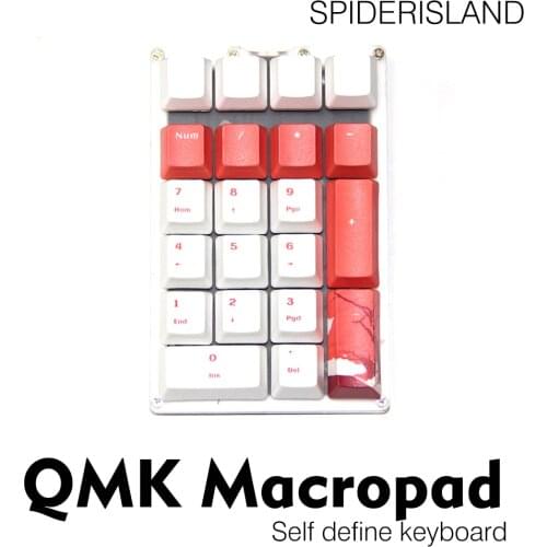QMK 21 Key RGB Support Macro USB Type C Cherry Switches Mechanical Keyboard Numpad For Gaming Photoshop