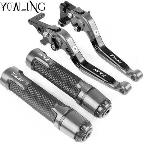 For YAMAHA T-MAX TMAX 500 530 2008 - 2018 Motorcycle Adjustable Extendable Brake Clutch Levers Handlebar Hand Grips ends