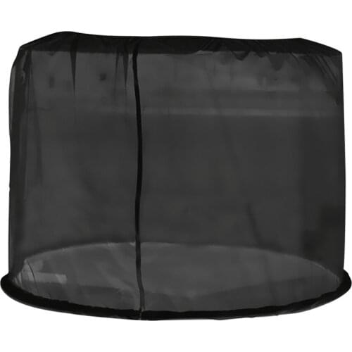 Sunblock Umbrella Outdoor Parasol Mosquito Net Cover Garden 300x230CM Sunshade Steel Tube Canopy Double Door Black Awning