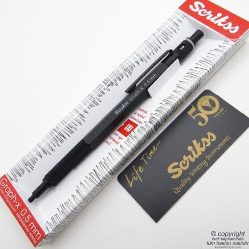 Scrikss Graph-x 0.5mm Matte Black | İsme Special Pen