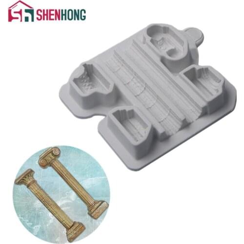 Ancient Columns Silicone Mold for Fondant Cake Decorating, Cupcakes, Sugarcraft, Cookies, Candies, Cards and Clay Bakeware