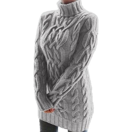 Turtleneck Sweater Womens Autumn and Winter Pullover Dress Korean Top Knit Plus Size Harajuku Fall 2020 Winter Clothes Khaki