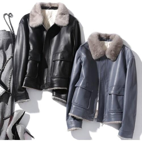 Womens Down Jacket 90% White Duck Down Real Sheepskin Coat Female Winter Parkas Woman Mink Fur Collar 2021 Ropa Mujer Pph2825