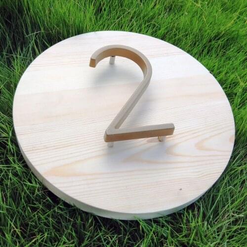 127mm Golden Floating Modern House Number Matte Brass Door Home Address Numbers for House Digital Outdoor Sign Plates 5 In. #0-9