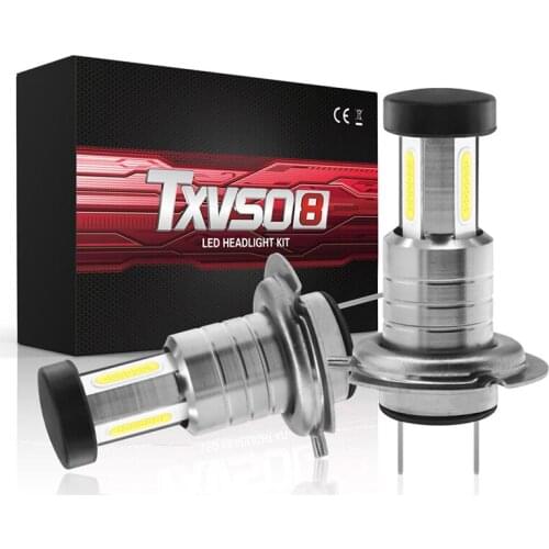 2Pcs H7 LED Headlight Bulb Kit High Low Beam 6000K Super White 30000LM 110W Light Car Headlight Kit Canbus Error Free Lamp