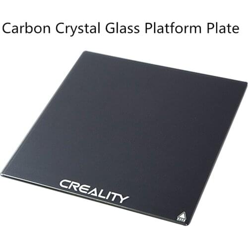 235 x 235 x 4mm Carbon Crystal Glass Platform Plate for Ender -3/Ender -3 Pro/Ender -3S/Ender -3 V2/Ender-5/Ender-5PRO