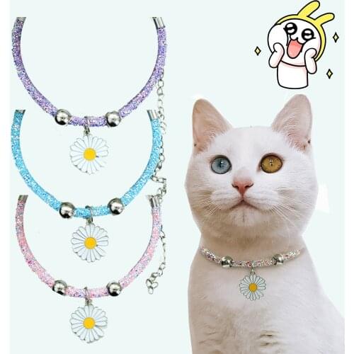Cat Accesories Shining Diamond Rhinestone Collars for Cats Breakaway Safety Charm Cat Collar Luminous Cute Collars for Cats Kidi